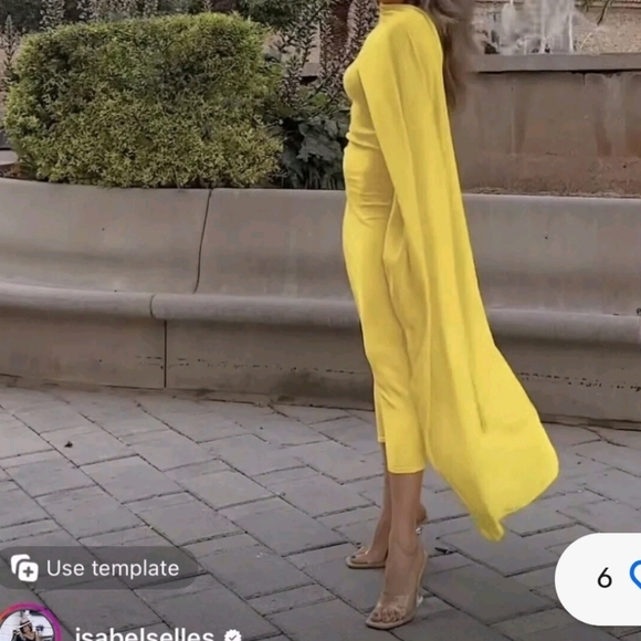 ZARA 2023 BEAUTIFUL"LIMITED EDITION" LONG YELLOWKNIT CAPE DRESS - Picture 10 of 11